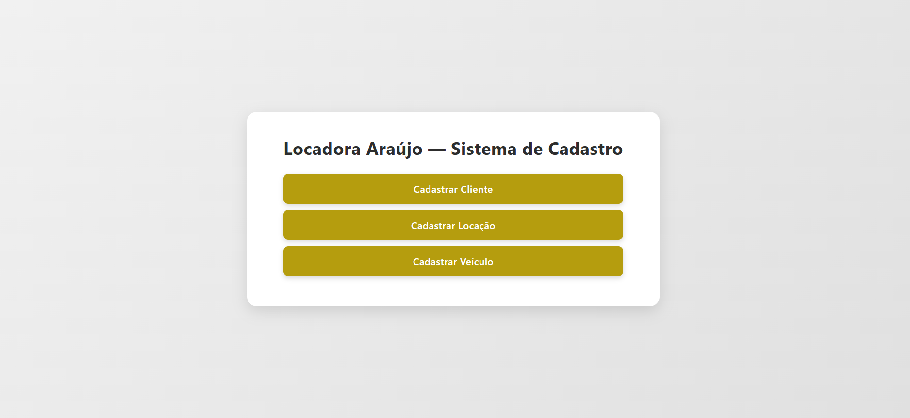 Sistema de Locadora de Carros