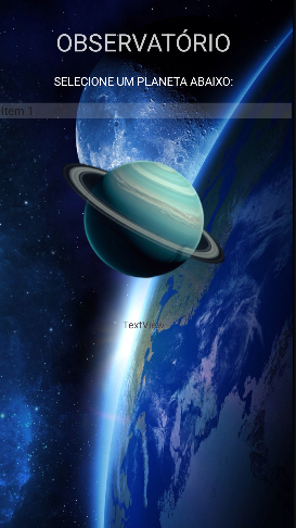 Aplicativo Observatório de Planetas